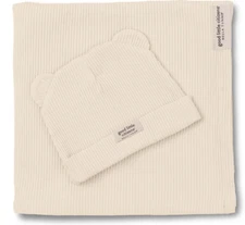 Bella Tunno Swaddle & Beanie Set Soft Swaddle Blanket &Beanie Hat in Linen NWT