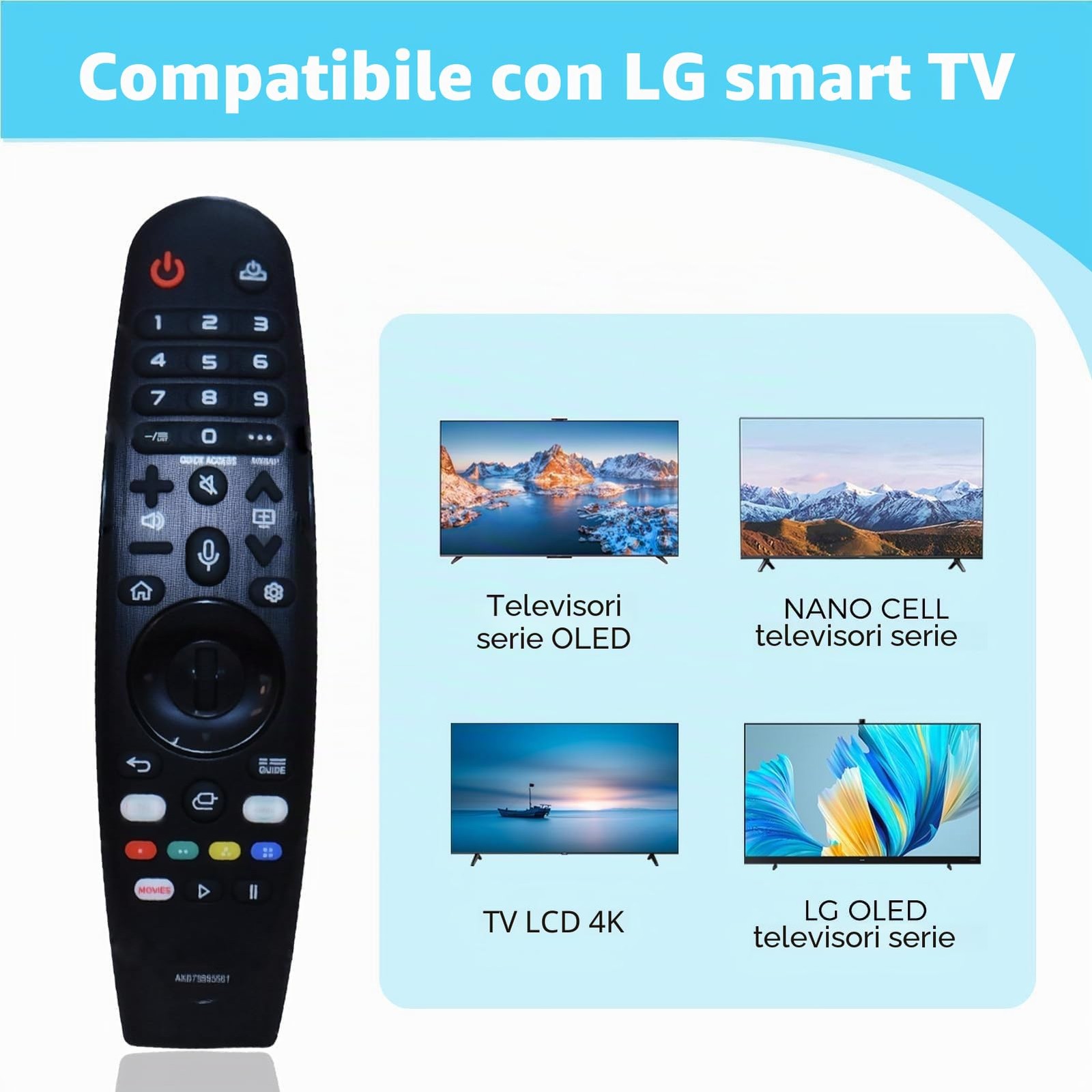 Telecomando Originale per LG Smart TV AKB75855501 Telecomando Vocale Bluetoo... foto 3