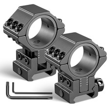 2Pcs Adjustable Height and 15  Angle offset Scope Rings Mount for Picatinny Rail