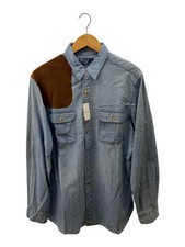 POLO RALPH LAUREN Long Sleeve Shirt L Cotton IDG Solid Sleeve Stain Present