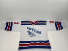 Vintage Athletic Knit Dayton Blue Hawks Hockey Jersey Mens LG Blue #13 USA