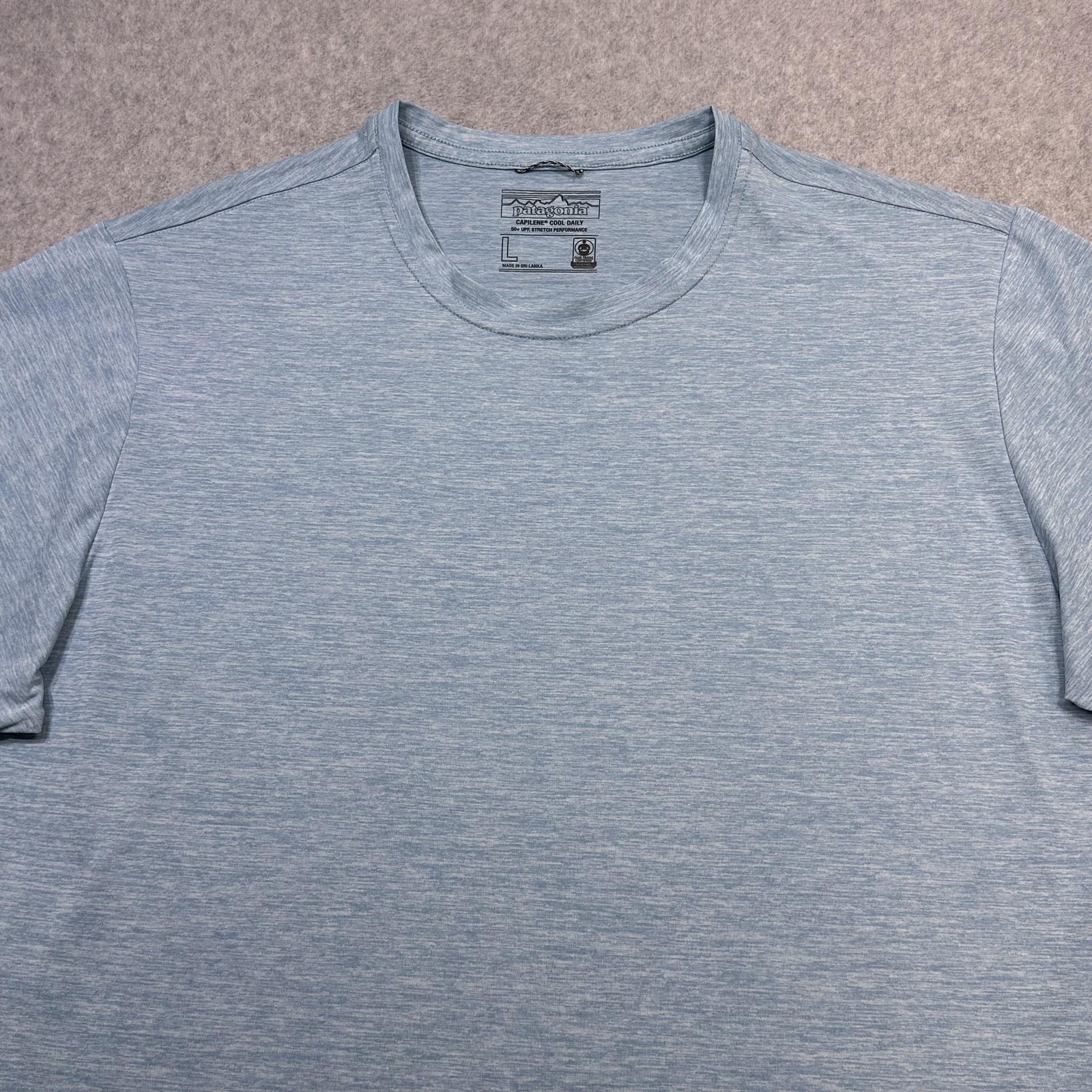 Patagonia Capilene Cool Daily  Shirt Mens Large Blue Short Sleeve Performance thumbnail 3