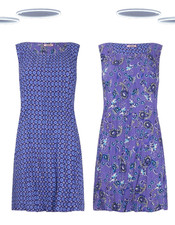 Túnica boho sin mangas Ex Joe Browns reversible de cachemira geo arrugada para mujer