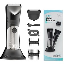 Unisex Pubic Hair Trimmer   Waterproof Electric Body Groomer for Men  Women