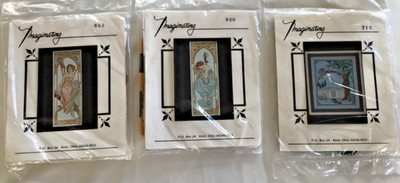 Lot of 3 Imagination Inc Marilyn Clark Cross Stitch Kits  803 ~ 806 ~ 712  NOS
