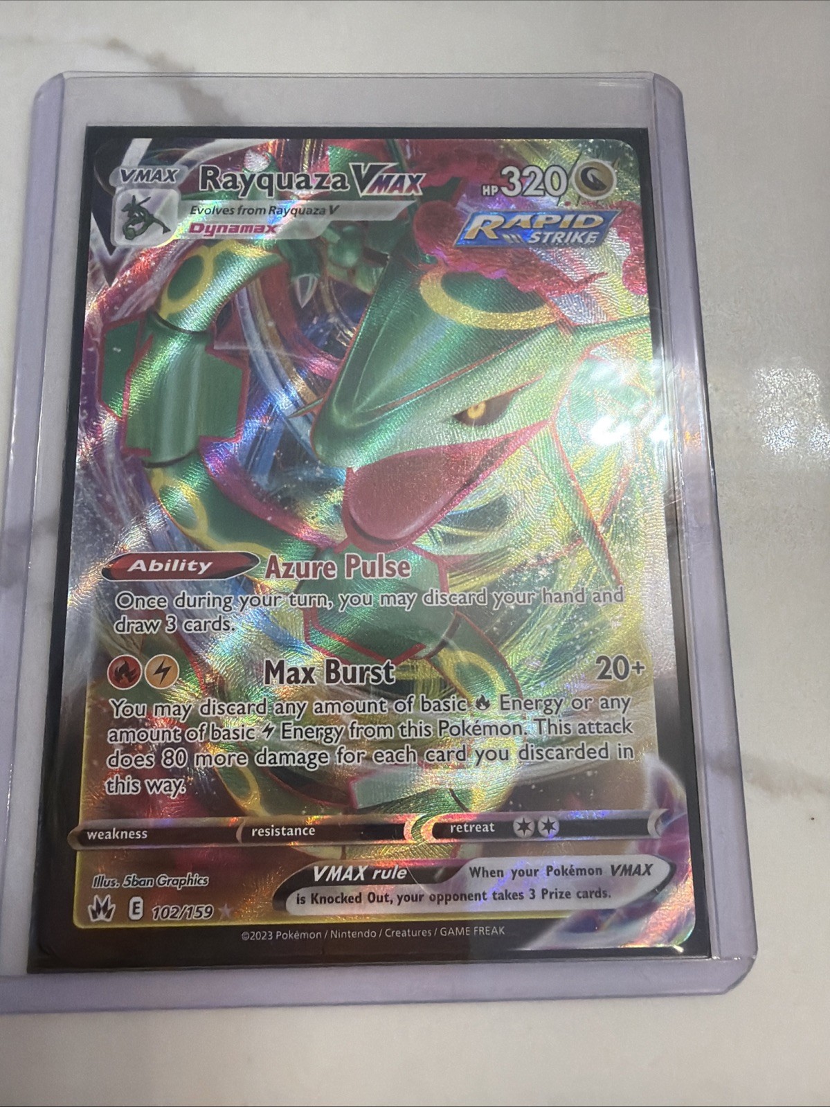 Pokémon TCG Rayquaza VMAX 102/159