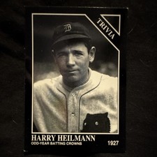 The Sporting News 1993 Harry Heilmann #915 Detroit Tigers Baseball Card Trivia