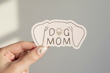 Dog Mom Sticker Hand-Drawn Design Thick Vinyl Waterproof Sticker for Laptop Car