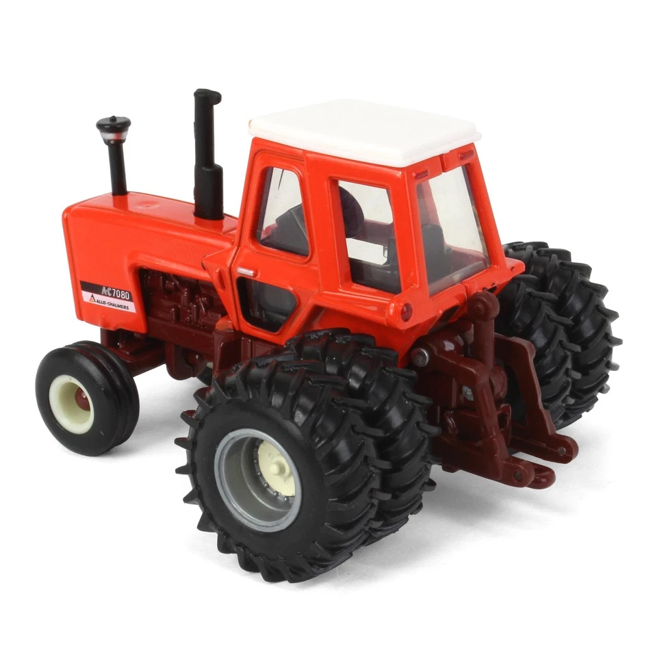 ERTL 1/64 Allis Chalmers 7080 Maroon Belly Tractor with Rear Duals 60008 - Image 4 of 4