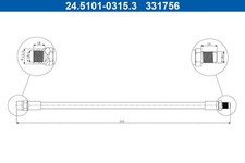 Bremsschlauch ATE 24.5101-0315.3 für BMW 5er Touring E61 520 523 525 530 535 545