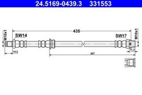 Bremsschlauch Hinten Ate 245169 04393 FÜR Bmw
