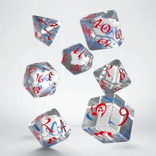 Classic Rpg Translucent & Blue-Red Dice Set | Classic Rpg Dice | QWOCLE16-image
