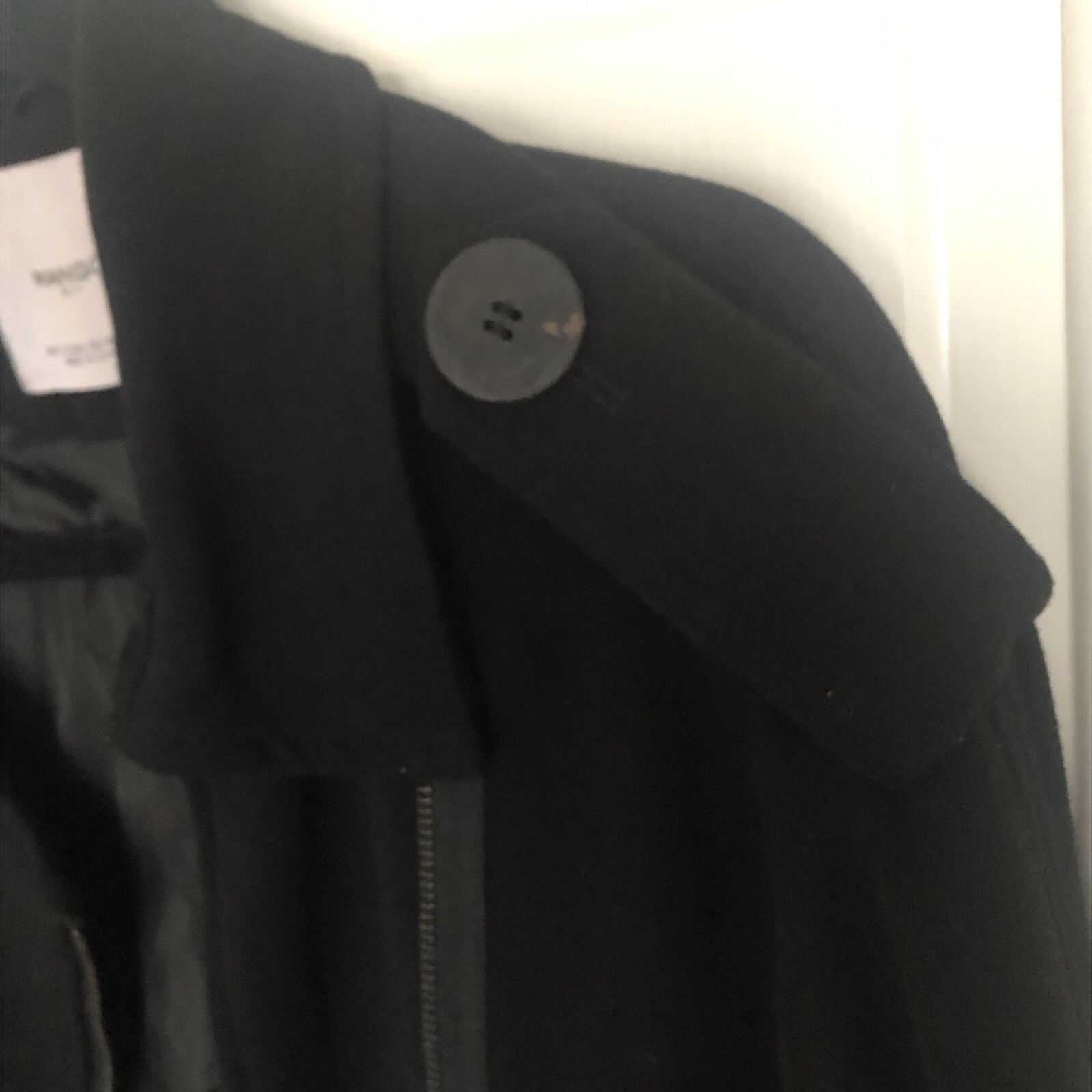 Mango Women's Coat Overcoat Black Size UK S thumbnail 6