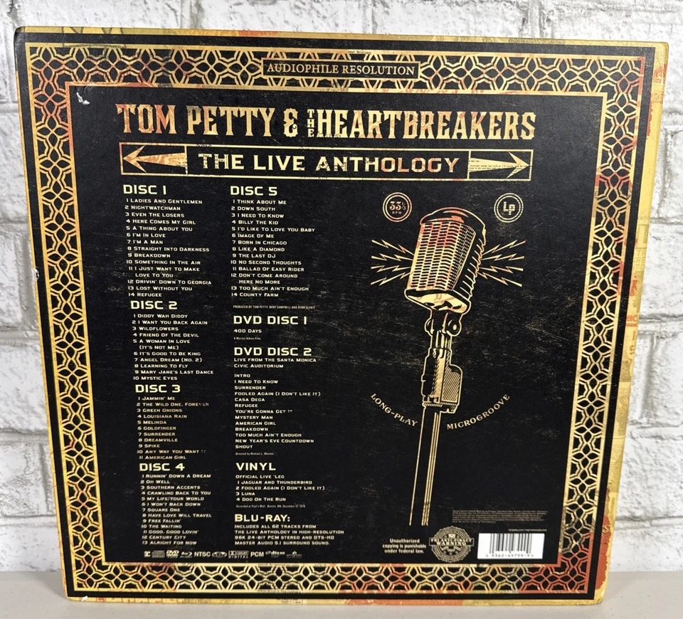 Live Anthology by Tom Petty & Heartbreakers 5CD/2DVD/Vinyl/Blu-ray Box Set - Image 2 of 4