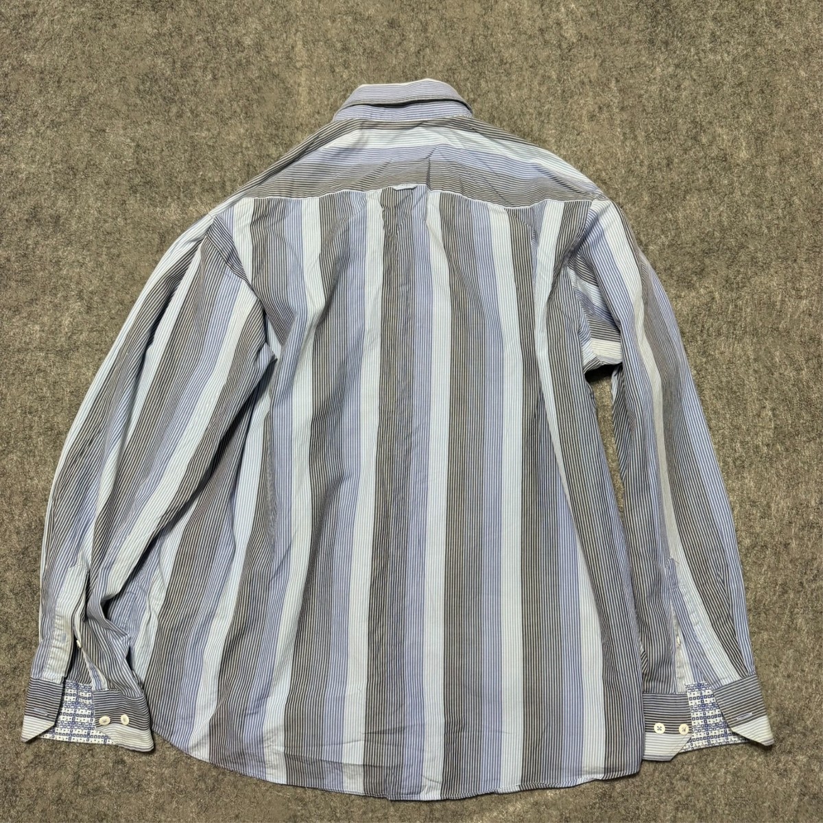 Bugatchi Uomo Shirt Size 2XL Vertical Striped Western Neiman Marcus Retro View 5