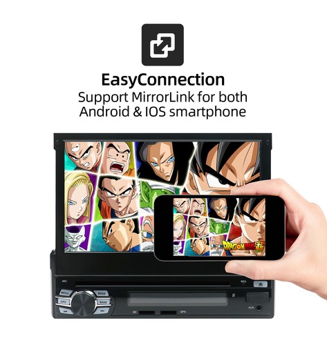 Universal 1 Din Flip-Out Single Android 14.0 GPS Car Stereo CD/DVD Player HD DAB - Picture 9 of 17