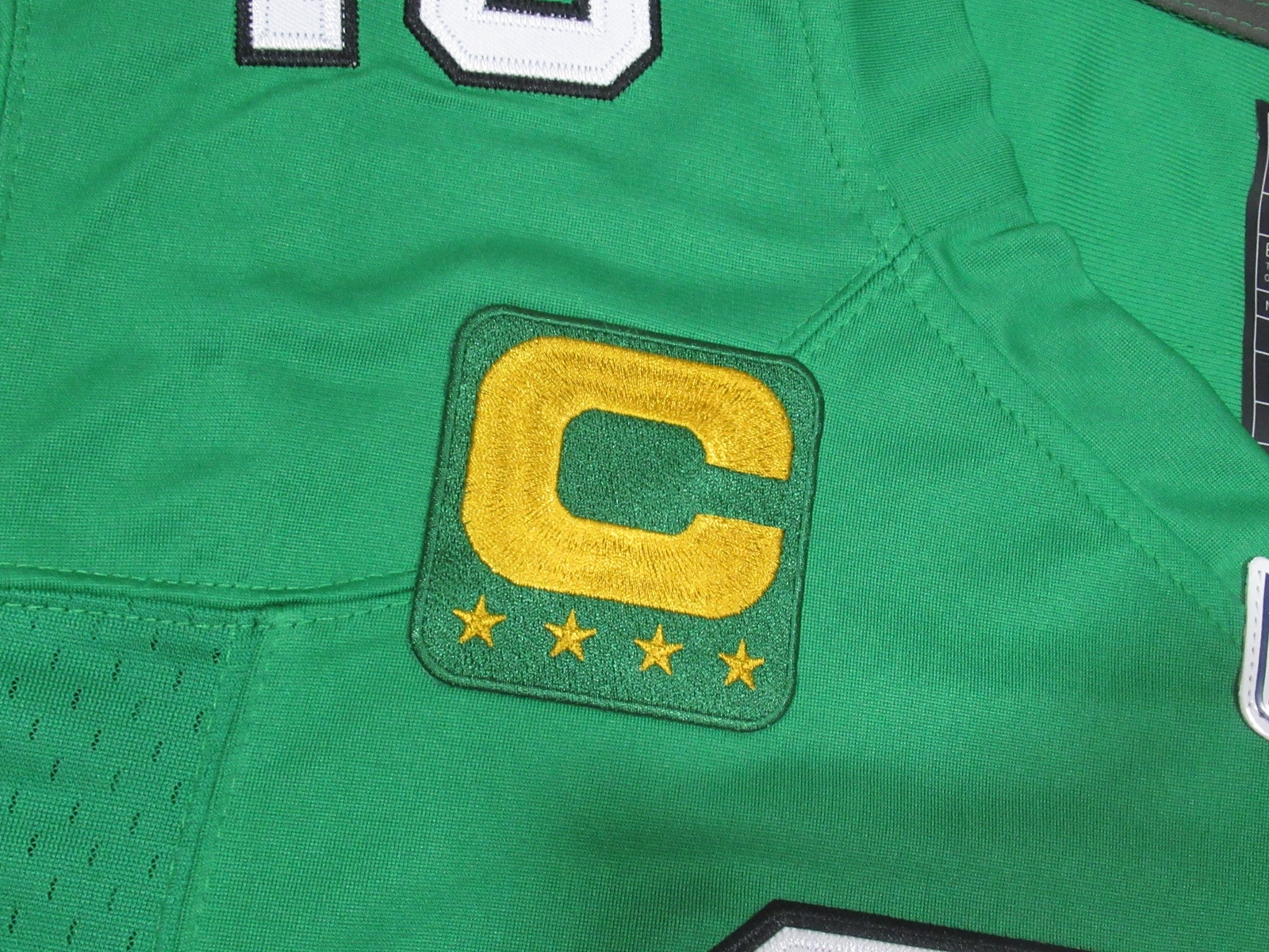 Jason Kelce Philadelphia Eagles Captains Patch Men's Jersey Kelly Green