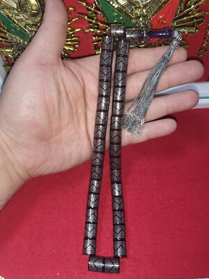 Kamil Pug XL 12000 Gümüş Çakım KEHRIBAR Silber BERNSTEIN TESBIH TASBIH MISBAHA