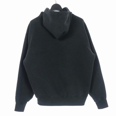 Supreme 23SS Stronger Than Fear Hooded Embroidered Hoodie M Black  