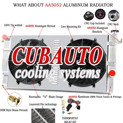 Radiator+Shroud Fan Fit 94-02 Dodge Ram 2500 3500 Quad Cab 5.9L Diesel Cummins