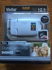 NIP VIVITAR DVR 949HD White Digital Camcorder Full HD 12.1 Megapixel