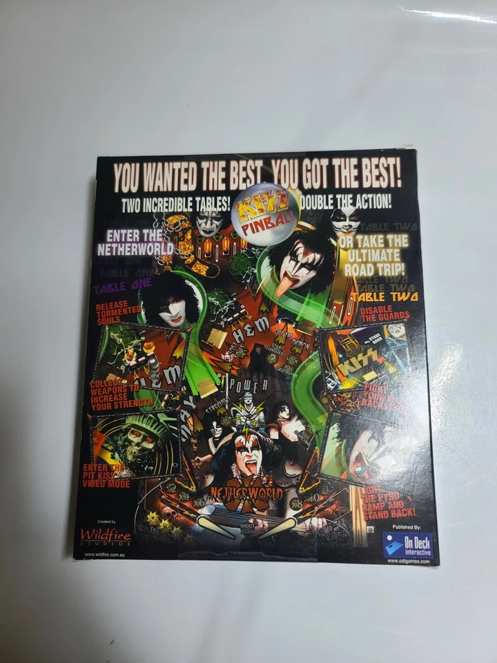 Kiss Pinball (2000, Wildfire Studios)  PC Game Windows NEW SEALED BIG BOX RETAIL - Image 2 of 4