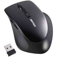 Buffalo Wireless Mouse 5 Button BlueLED Dpi Switching corresponding Black