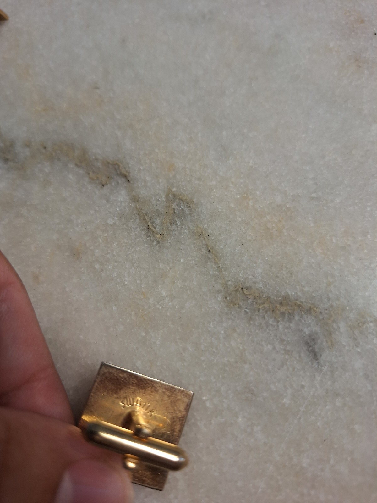 Swank Cufflinks -E Monogram Initial Letter Silver… - image 4