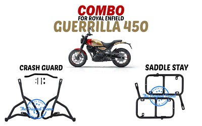 Fit For Royal Enfield Guerrilla 450 ''Crash Guard & Saddle Stay Combo Pack Of 2''