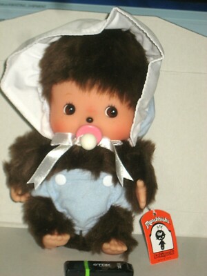 Monchhichi Small Size Bebichhichi Boy Sekiguchi 14cm 5.5'' Kiki Monchichi Rare