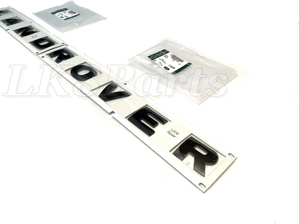 LR3 LR4 Front Hood Land Rover Name Plate Lettering in Gloss Black Finish Genuine - Image 4 of 4