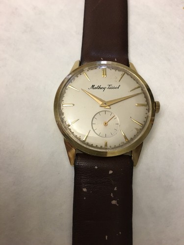 Vintage Men's Solid 14k Gold Mathey Tissot Watch | eBay
