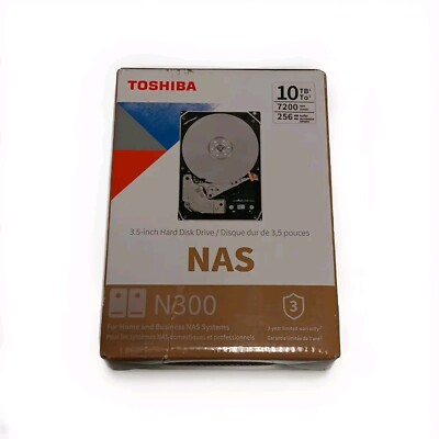 New Toshiba N300 NAS HDWG11AXZSTA 10 TB 3.5'' SATA 6Gb/s 7200 rpm HDD