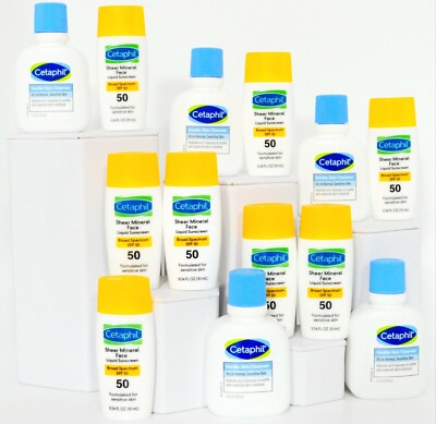 ×13Pc Cetaphil Gentle Skin Cleanser + Sheer Mineral Face Sunscreen FREE SEE DESC