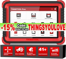 2025 THINKCAR Thinktool PROS Car Diagnostic Scanner Key Coding Bidirectional BT
