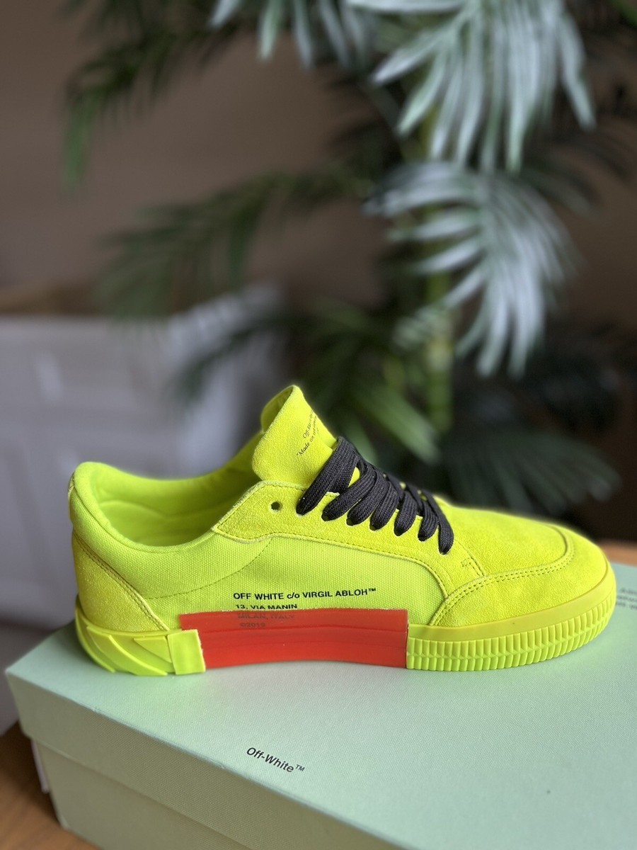 Size 9.5 - Off-White Vulcanized Low Fluo Yellow | eBay