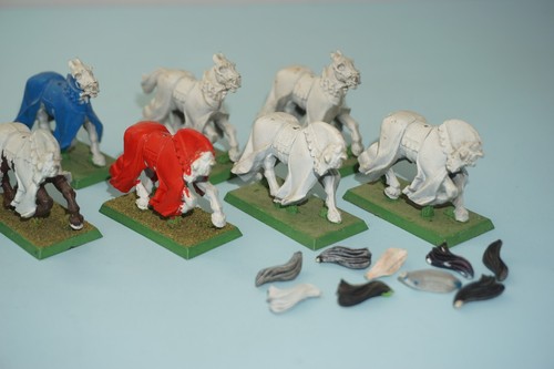 Warhammer El Viejo Mundo Caballos Bretones x 10 - Cabezas de Metal - Imagen 3 de 7