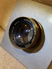 Vintage Cooke Primoplane Brass Lens 7” f6.5 * Large Format with 4” Lens Board