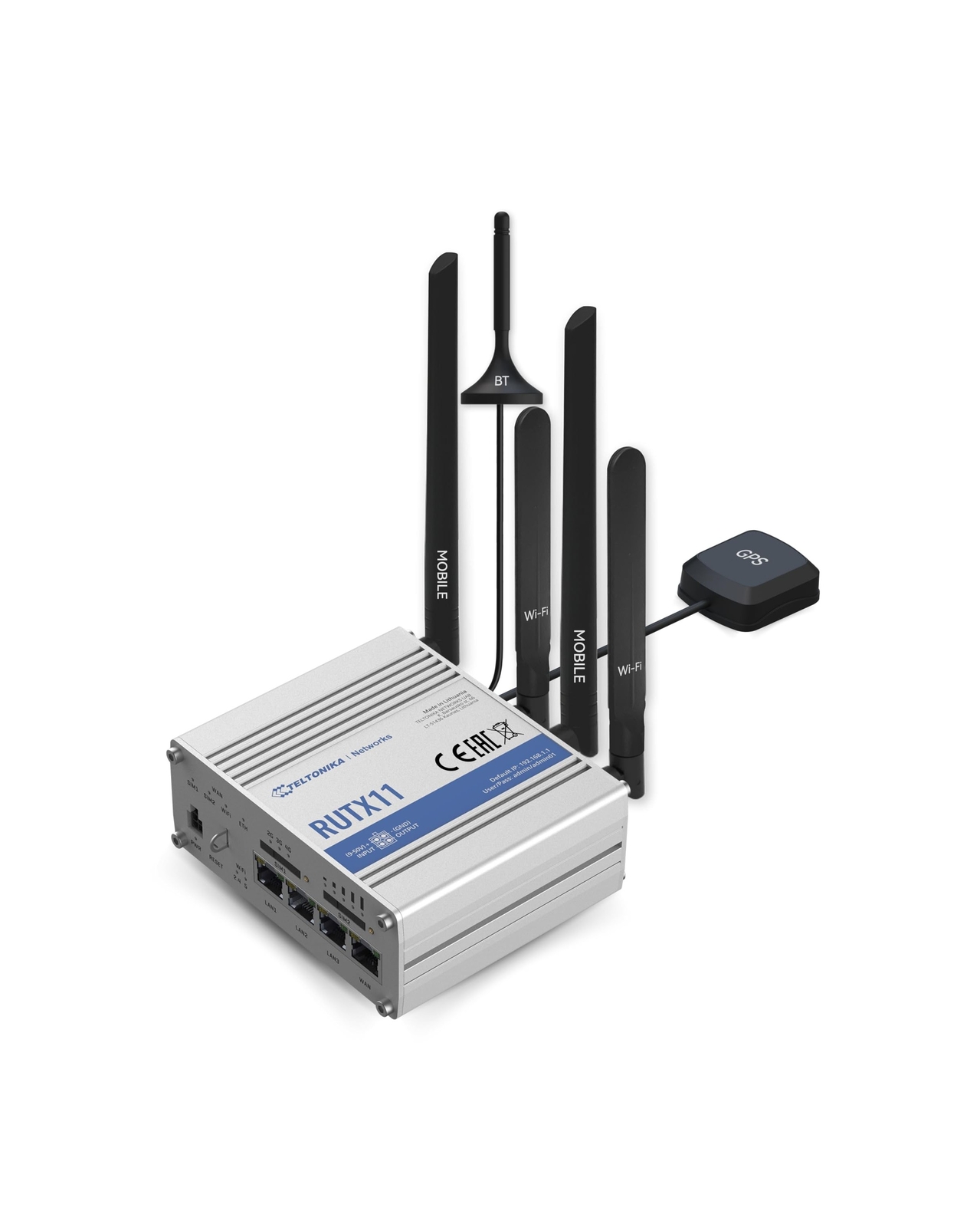 Teltonika RUTX11100400 Model RUTX11 Industrial Cellular Router; 4G LTE CAT 6;...