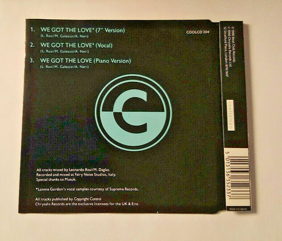 TOUCH OF SOUL We Got The Love CD UK 1990 Cooltempo COOLCD204