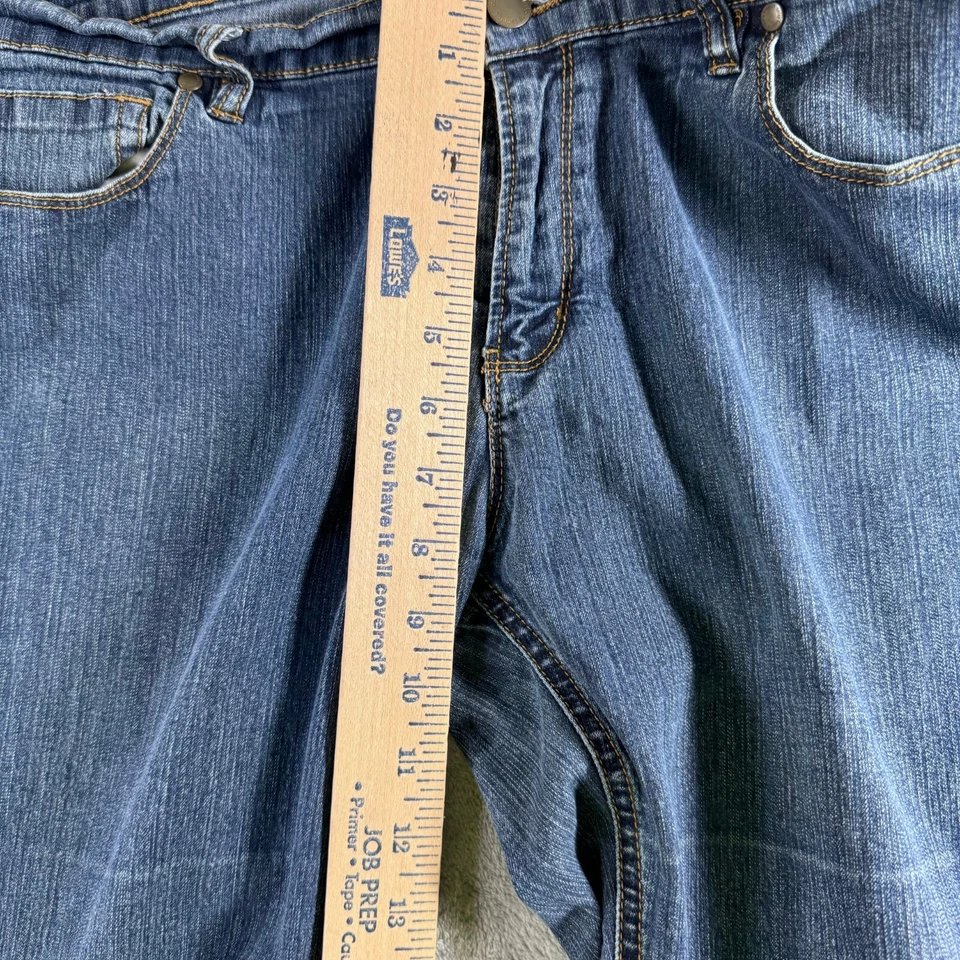 Womens Size 12 Mid-rise Boot Cut Jeans Stretch Pants Daisy Fuentes Blue Jeans - Image 3 of 4