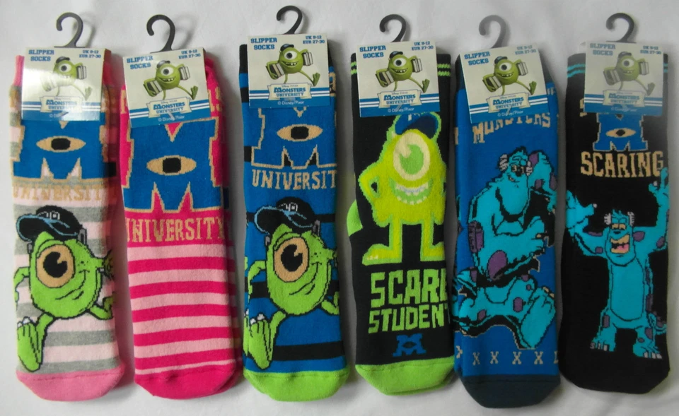 Monsters University - Slipper Socks with Grippers for Boy's / Girl's