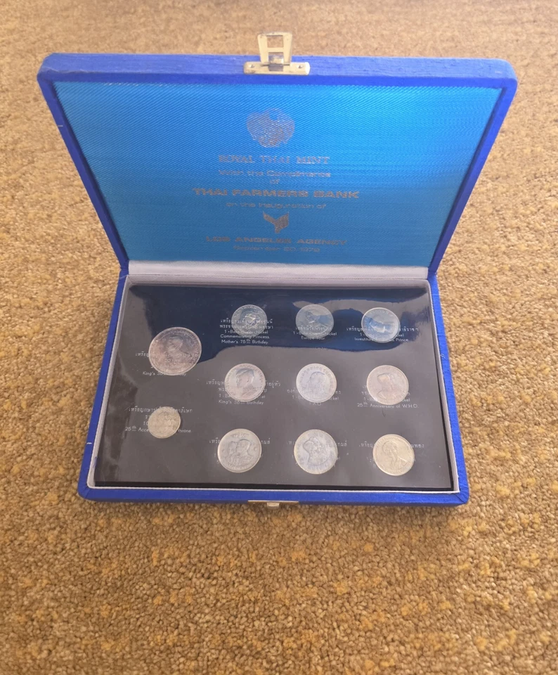 Thailand Commemorative 11 Coins Set 1961 to 1975. And Other Money From Uganda.  - Image 3 of 4