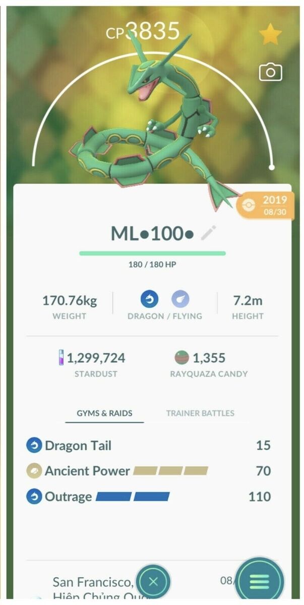 Pokémon Go Palkia Maxed CP Level 40 - Unlock 3 Moveset Master League  PVP-Tra'de