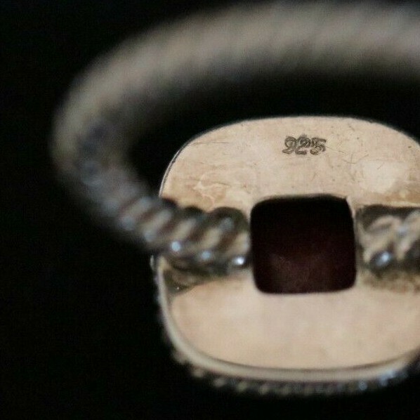 Vintage Sterling Silver Ruby Solitaire Ring Size … - image 5