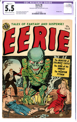 Eerie #8 Avon 1952 CGC Apparent FN- 5.5 Slight (C-1) Cream to off-white pages