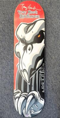 Tony Hawk signed Birdhouse Falcon 2 red skateboard deck autograph