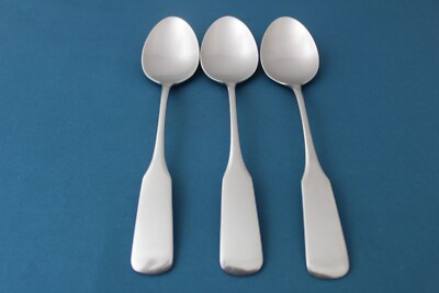 WMF PILGRIM Satin Place Oval Soup Spoons (Set of 3) Stainless Germany 7 3/8''