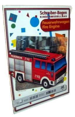 + KARTONMODELLBAU  Feuerwehrwagen  SCHREIBER-BOGEN 725 Cardboard Modelling