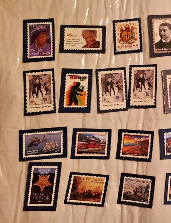 Lot of 45 USPS Promo Stamp Military History/Battles/Medal Of
